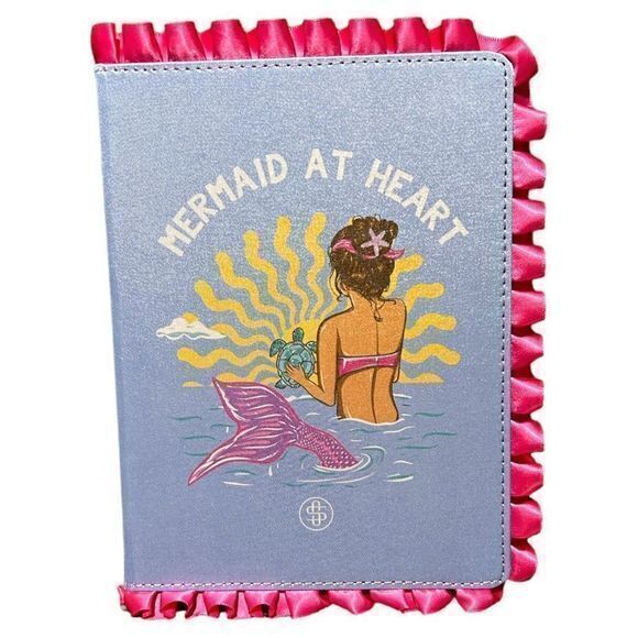 NWT Simply Southern Women's Mermaid At Heart Ruffled Notebook Journal Hardback‎ - Picture 2 of 4